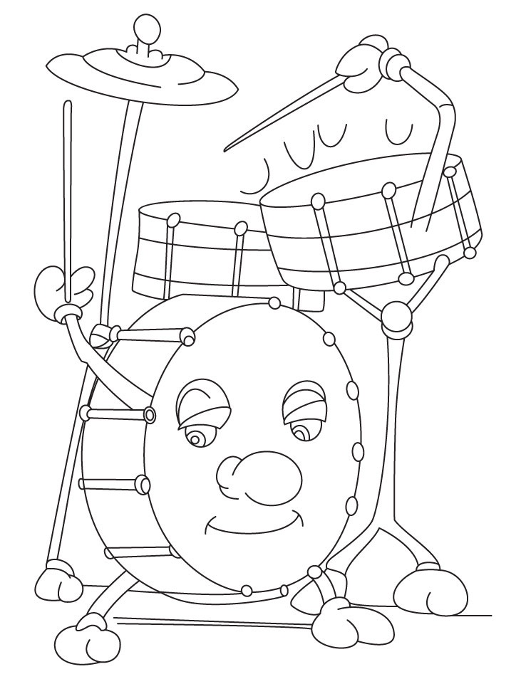 bộ trống đang chơi