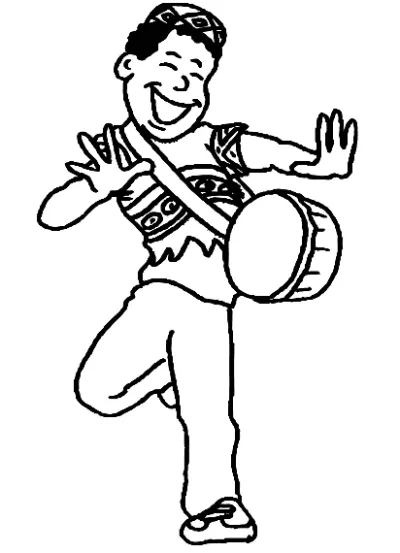 cậu bé chơi trống