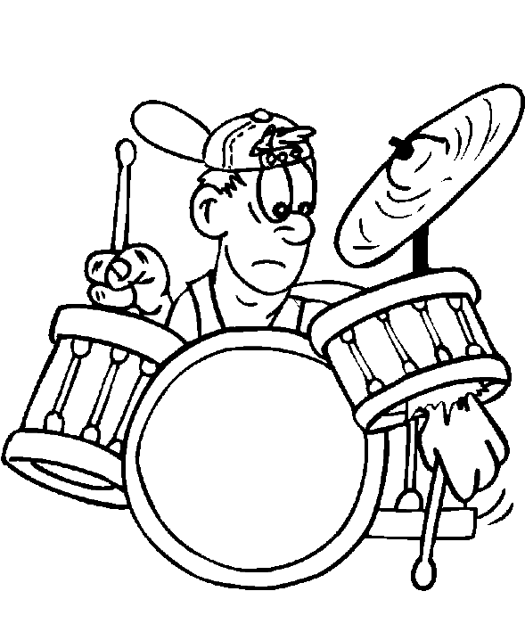 cậu bé đang đánh trống