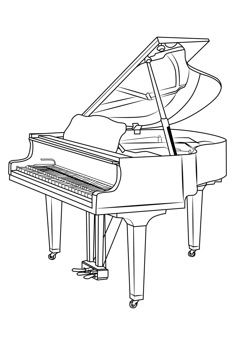 đàn piano sắc nét