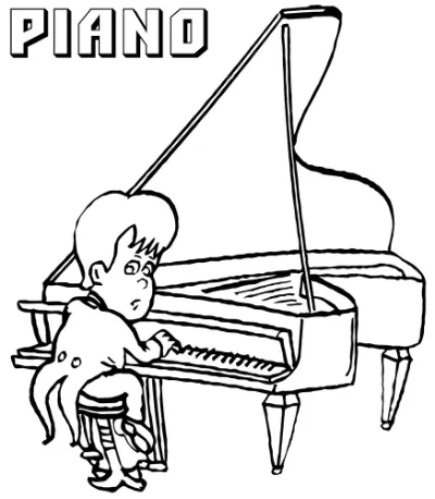 nhạc công chơi đàn piano