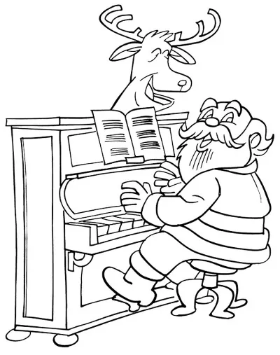 ông già noel chơi piano