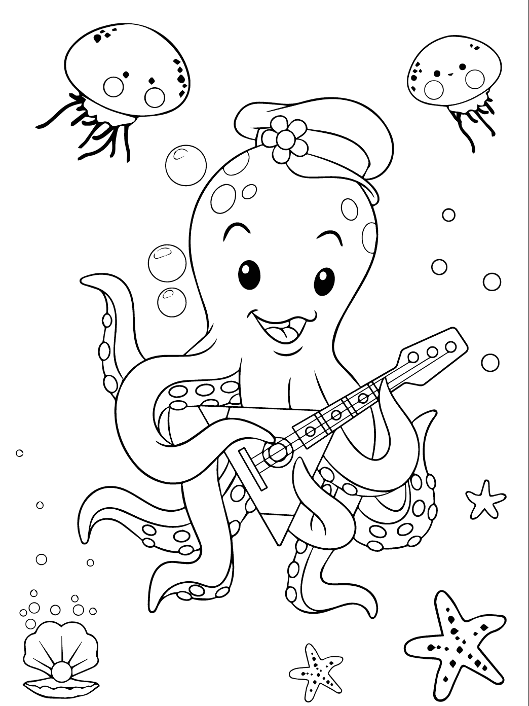 Bạch Tuộc Chơi Đàn Guitar