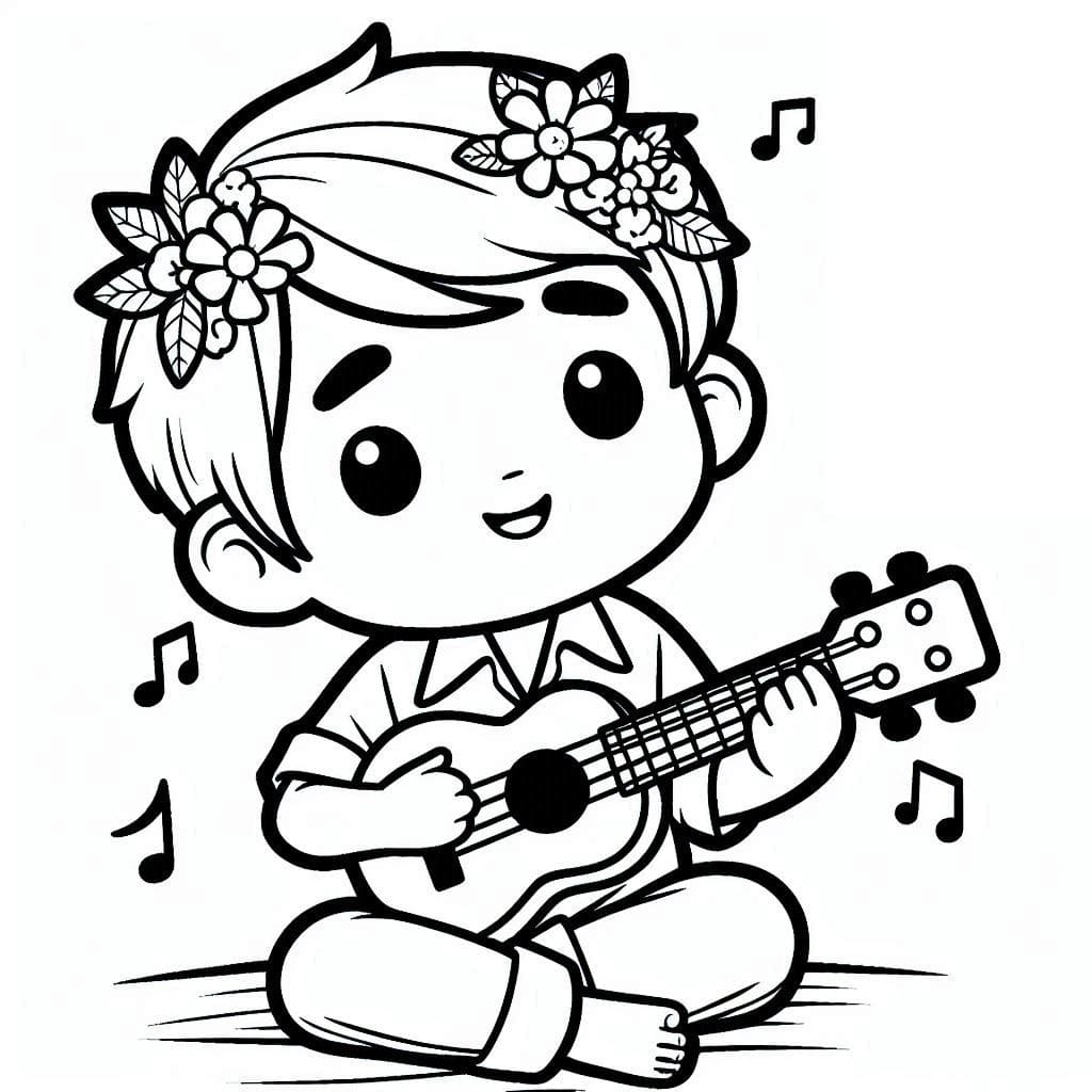Cậu Bé Đánh Đàn Ukulele