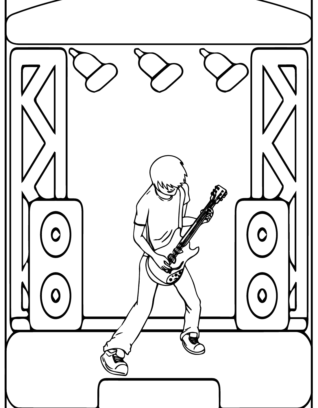 Chàng Trai Với Cây Đàn Guitar Điện