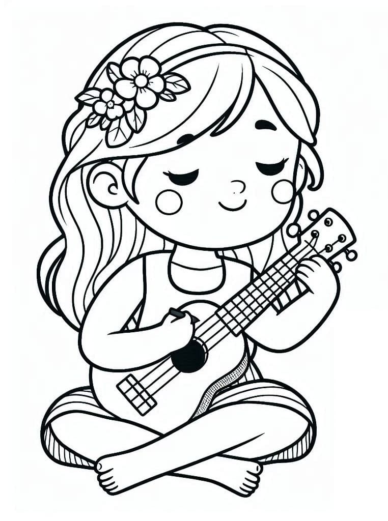 Cô Bé Đánh Đàn Ukulele