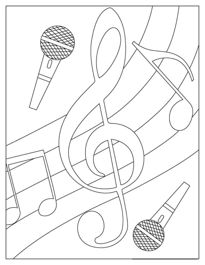 Hai Micro Và Nốt Nhạc