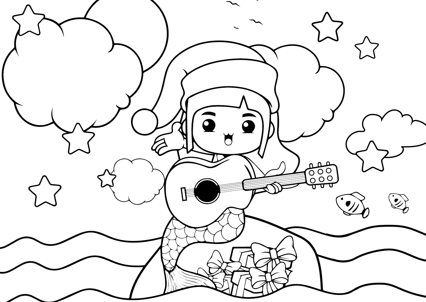 Nàng Tiên Cá Chơi Đàn Guitar