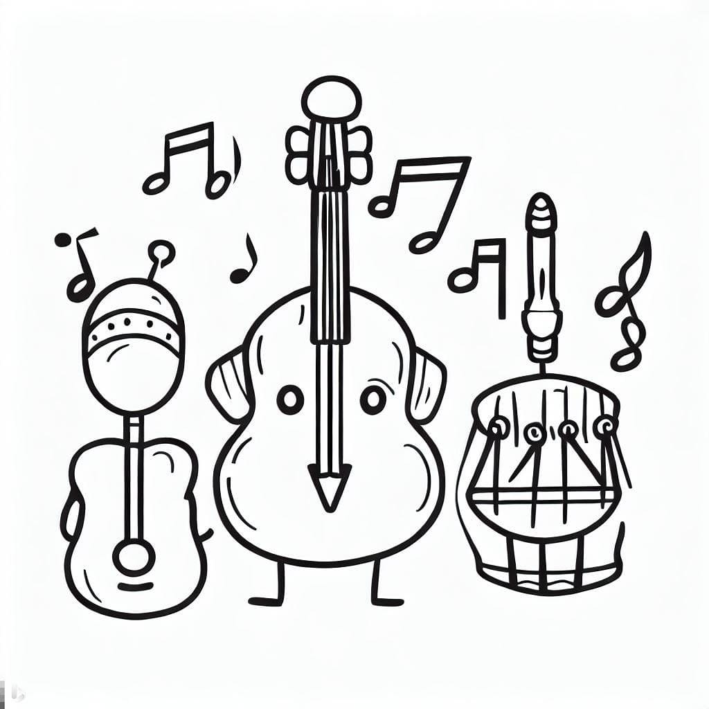 Tô Màu Nhạc Cụ
