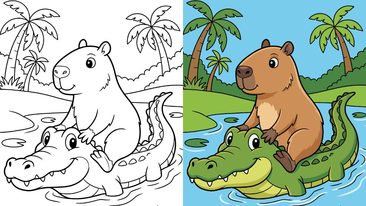 Trang Tô Màu Capybara