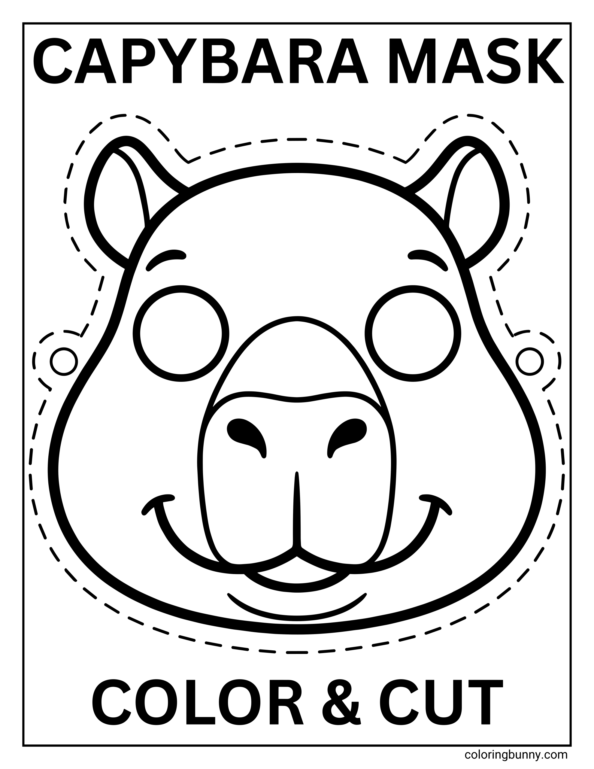 Capybara Mặt Nạ Tranh Tô Màu