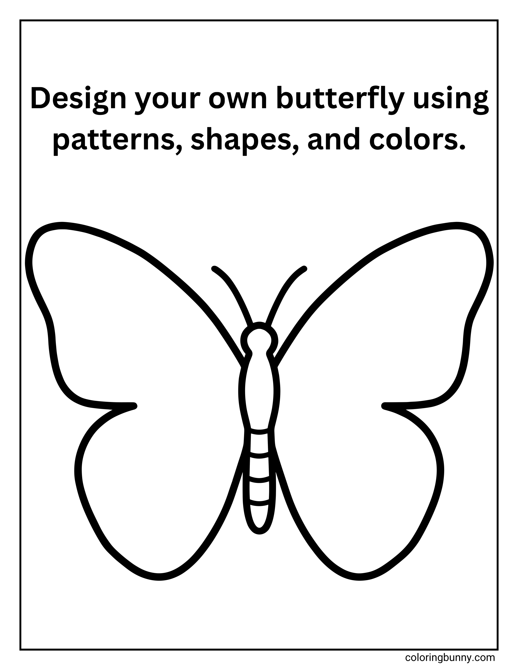 Trang Tô Màu Bướm Đơn Giản