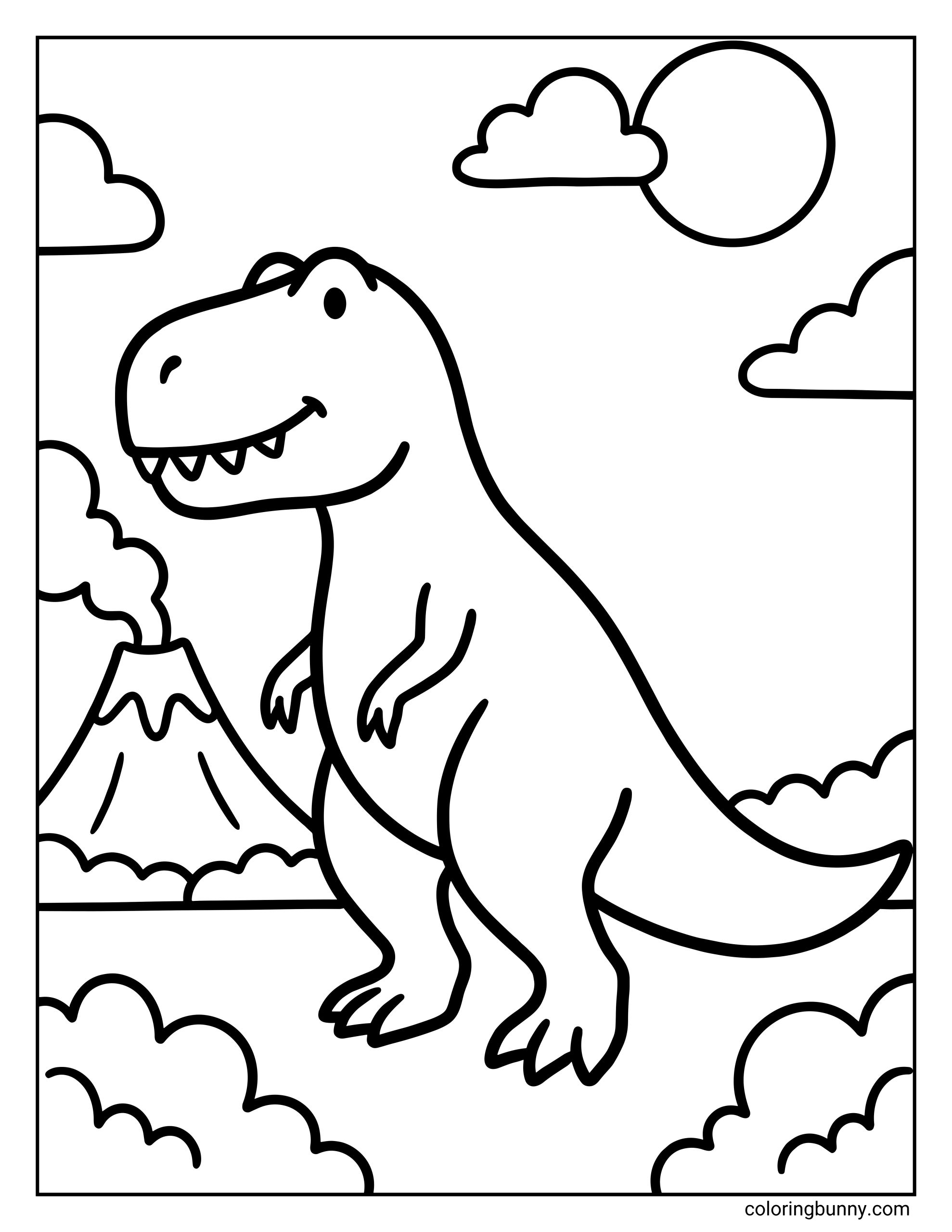 T-Rex Cảnh Jurassic Đơn Giản