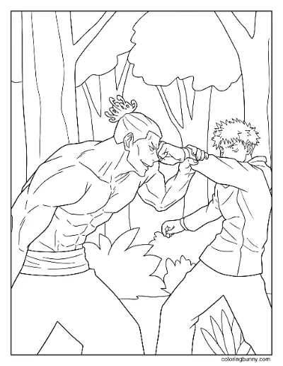 Trang Tô Màu Aoi Todo vs Yuji Itadori