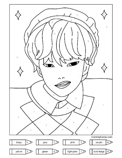 Trang Tô Màu Saja Bé Tô Theo Số KPop Thợ Săn Quỷ