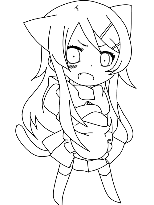 bé mèo đáng yêu giận dữ