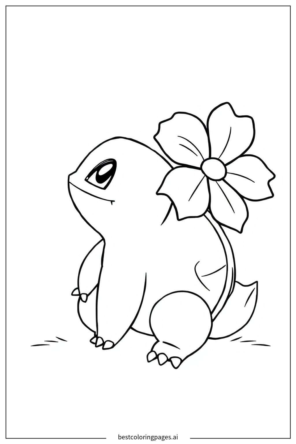Bulbasaur with a flower