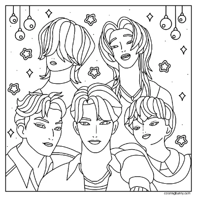 Tranh Tô Màu Saja Boys KPop Thợ Săn Quỷ 3
