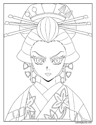 Trang Tô Màu Daki Demon Slayer (1)