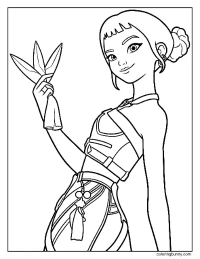 Trang Tô Màu Chân Dung Zoey Chi Tiết KPop Thợ Săn Quỷ