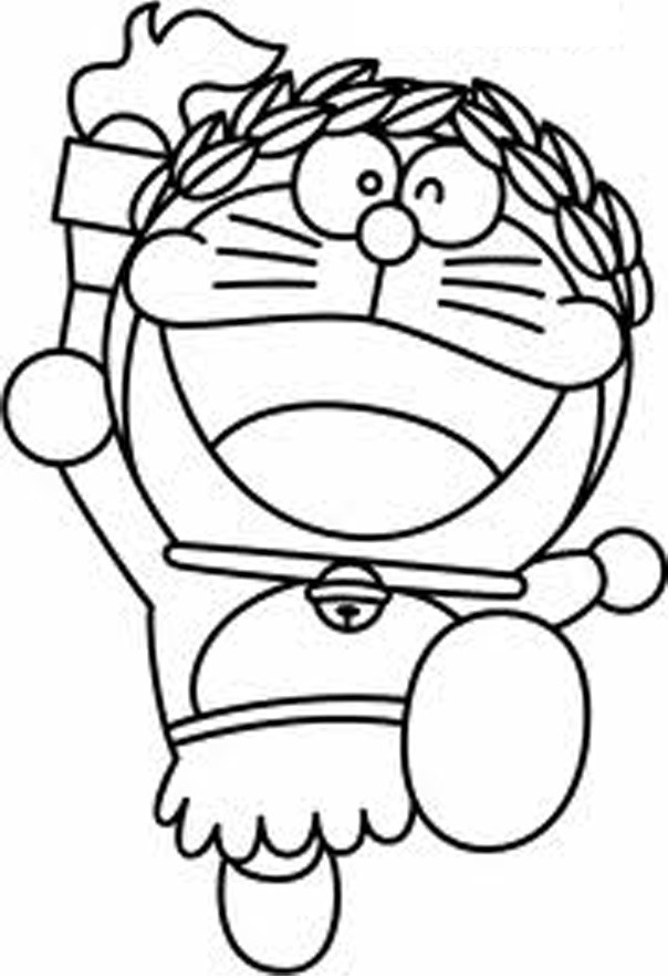 doraemon đeo vòng nguyệt quế