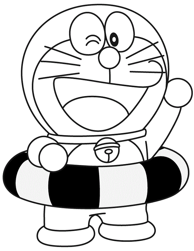 doraemon mặc phao tròn