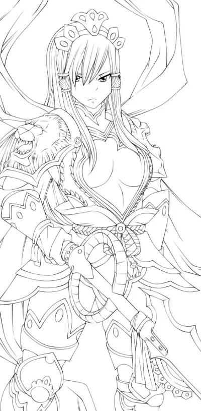 erza trong bộ giáp nakagami