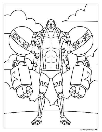 Trang Tô Màu Franky One Piece