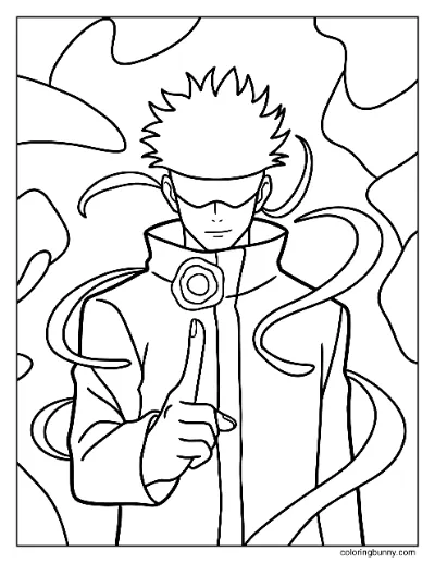 Trang Tô Màu Gojo Kỹ Thuật Nguyền Rủa Đảo Ngược Đỏ