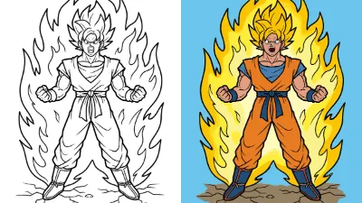 Tranh Tô Màu Goku