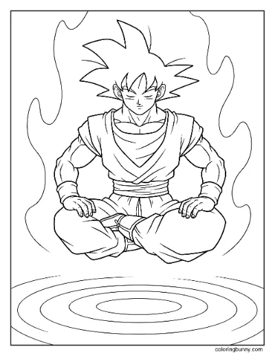 Goku Thiền Trang Tô Màu Dragon Ball Z