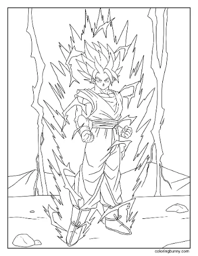 Trang Tô Màu Goku Siêu Saiyan 2