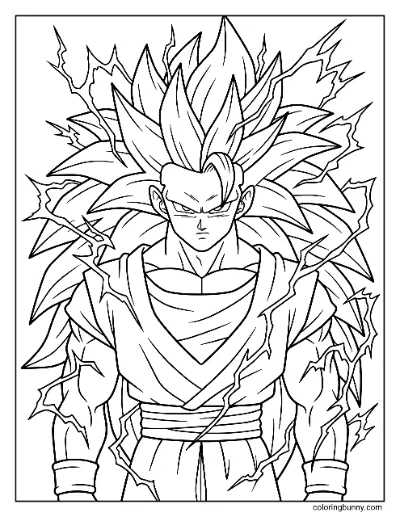 Trang Tô Màu Goku Siêu Saiyan 3