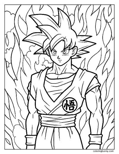 Trang Tô Màu Goku Siêu Saiyan Thần