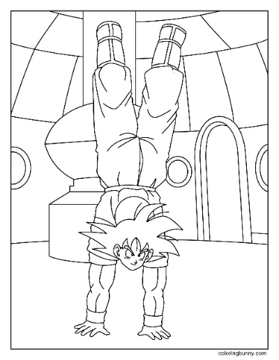Goku Tập Luyện Trang Tô Màu Dragon Ball Z
