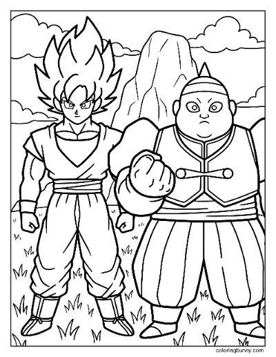 Trang Tô Màu Goku vs Android 19