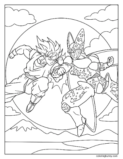 Trang Tô Màu Cuộc Chiến Huyền Thoại Goku vs Cell