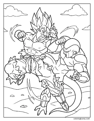 Trang Tô Màu Cuộc Chiến Huyền Thoại Goku vs Frieza