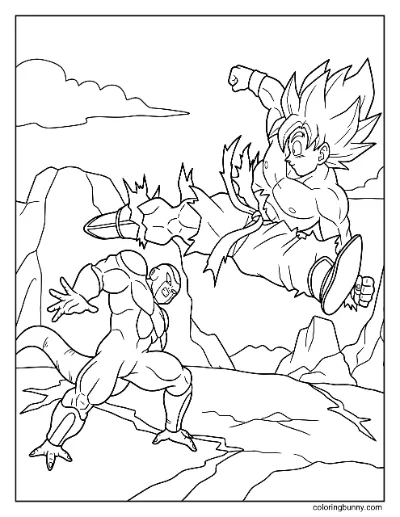 Goku vs Frieza trên Hành Tinh Namek Trang Tô Màu Dragon Ball Z 2