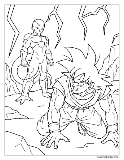 Goku vs Frieza trên Hành Tinh Namek Trang Tô Màu Dragon Ball Z