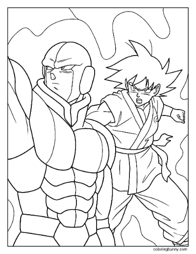 Tranh Tô Màu Goku vs Hit
