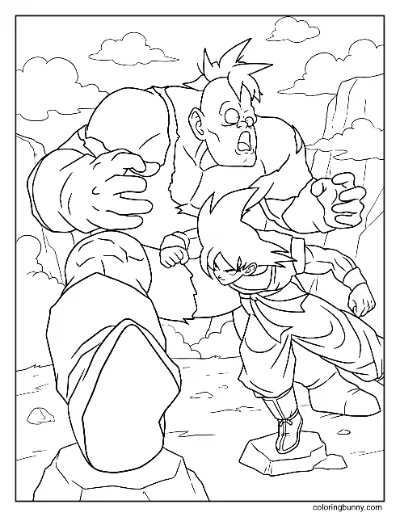 Trang Tô Màu Goku vs Recoome