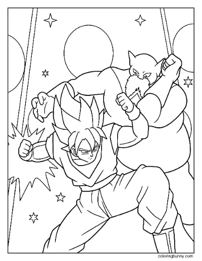 Trang Tô Màu Goku vs Toppo