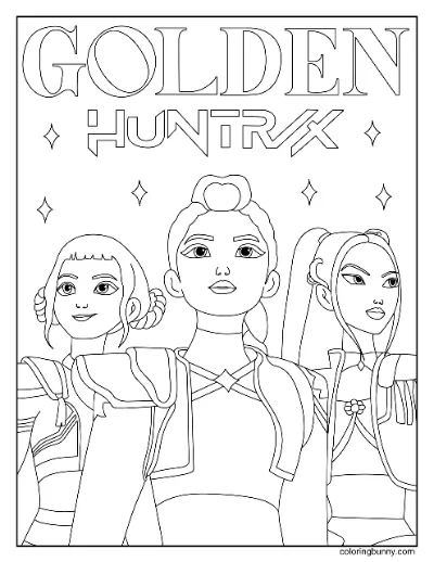 Trang Tô Màu Vàng KPop Thợ Săn Quỷ