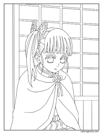 Trang Tô Màu Kanao Tsuyuri Demon Slayer