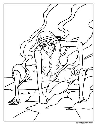 Trang Tô Màu Monkey D. Luffy Gear 2 One Piece