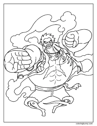 Trang Tô Màu Monkey D. Luffy Gear 4 Boundman One Piece