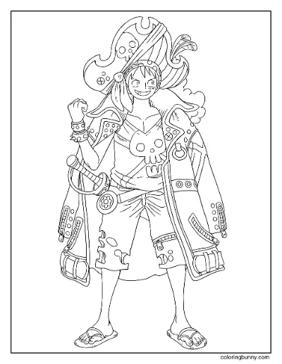 Trang Tô Màu Đỏ Monkey D. Luffy One Piece