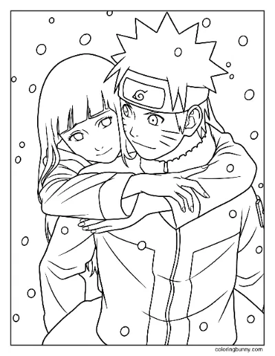 Trang Tô Màu Naruto và Hinata