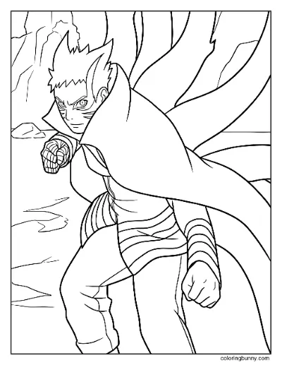 Trang Tô Màu Chế Độ Baryon Naruto